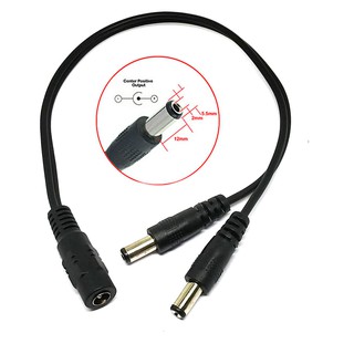 สินค้า DC Power Cable Jack 1 Female To 2 Male plug Splitter Adapter RGB Controller Cable For CCTV Camera LED Strip Light