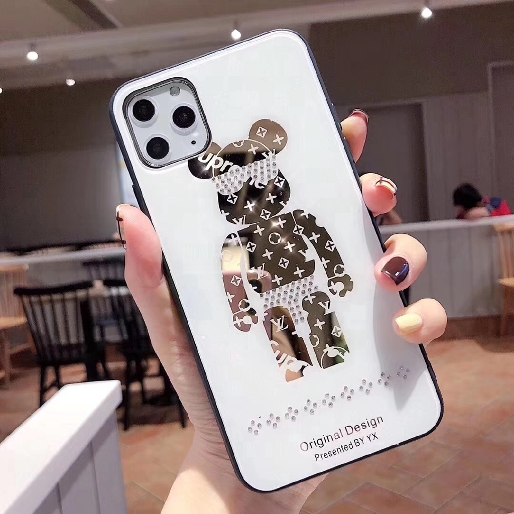 เคสโทรศัพท์ซิลิโคนลายการ์ตูนหมีประดับเพชรสําหรับ-vivo-y-3-y-11-y-12-y-15-y-17-y-19x30x506