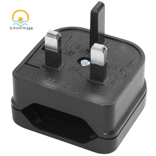 Euro 2 Pin To 3 Pin Converter Plug Adapter Black