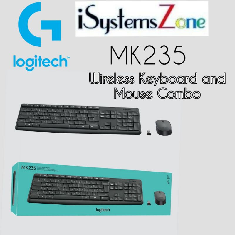 Logitech MK235 คีย์บอร์ดไร้สาย และเมาส์คอมโบ | Shopee Thailand