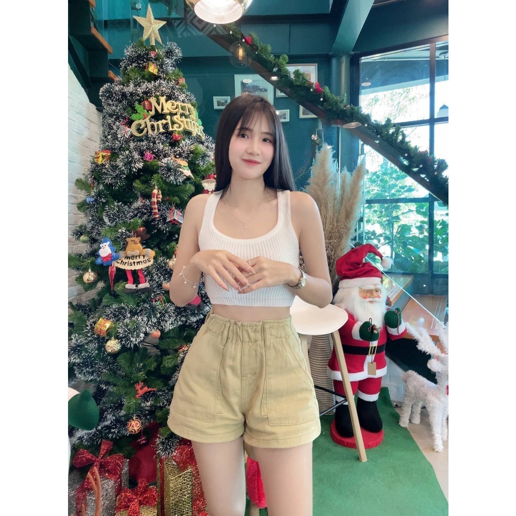 532-new-กางเกงขาสั้นรุ่นใหม่ล่าสุด-เอวสูงสวยเริชชสุดๆๆดีเทล-เอวแบบสม๊อกทั้งตัว-ปลายขาแบบเย็บ-ทรงแบบไม่สั้นจนเกินไป
