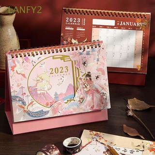 สินค้า Lanfy2 ปฏิทินตั้งโต๊ะ สไตล์จีนโบราณ สําหรับนักเรียน 2023