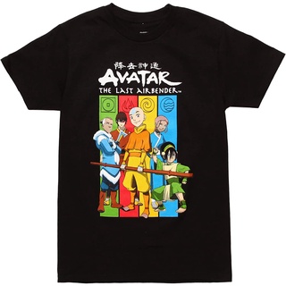 เสื้อยืดพิมพ์ลายlowpriceค่าของเงินเสื้อยืด ผ้าฝ้าย พิมพ์ลายสัญลักษณ์ Avatar The Last Airbender Four Element สําหรับผู้ชา