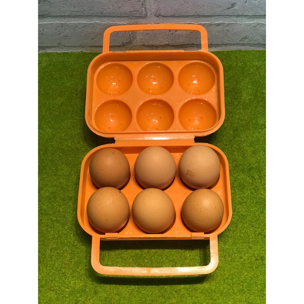 รูปภาพของกล่องใส่ไข่ปิคนิค Campingmoon สำหรับ 6 ฟองแบบพกพา(สีส้ม, สีเขียว, สีน้ำเงิน)ลองเช็คราคา