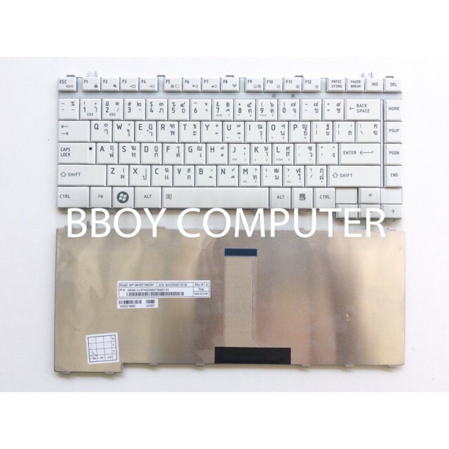 toshiba-keyboard-คีย์บอร์ด-toshiba-satellite-a200-a205-a210-a215-a300-a305-l200-l300-m200-m205-qosmio-f40-f45-สีขาว-ไทย