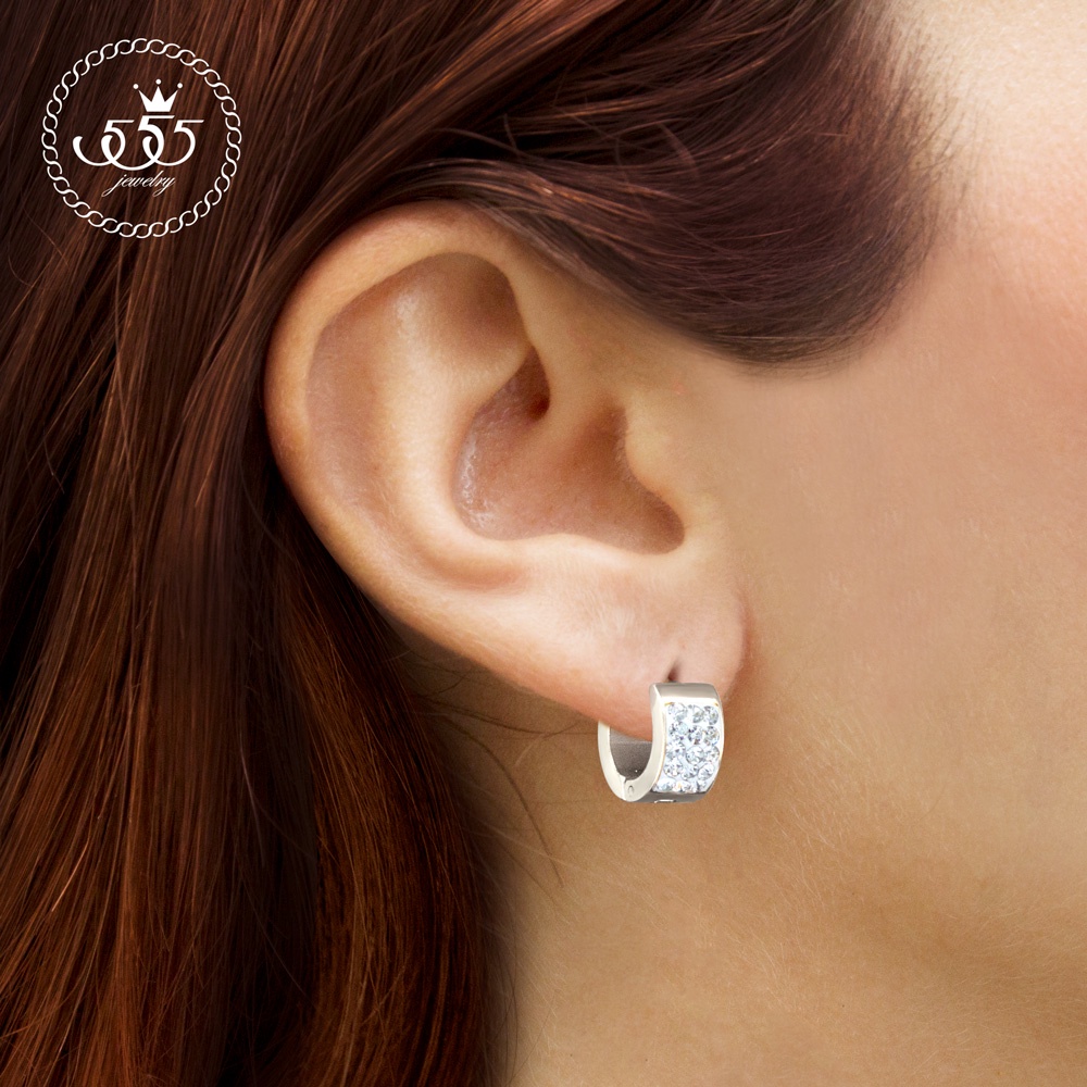 555jewelry-ต่างหูห่วงสแตนเลสสตีลแท้-ดีไซน์เรียบหรู-แฟชั่น-ประดับด้วยเพชรสวิส-cz-เทคนิคฝังแบบเฟอลิโด-รุ่น-mnc-er611-er51