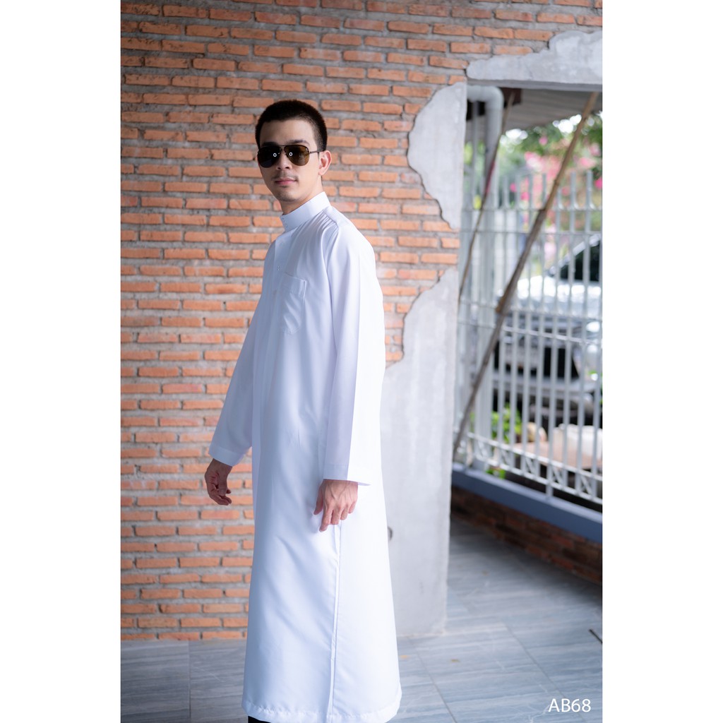 ภาพสินค้า(ส่งฟรี)ชุดโต๊ปผู้ชายแขนยาว แบรนด์ดัฟฟะห์​ ซื้อ2 ชุดลดอีก ชุดเสื้ออาหรับดูไบมุสลิม ชุดออกงานรับแขกอิสลาม AB63วาริสมุสลิม จากร้าน warismuslim บน Shopee ภาพที่ 5