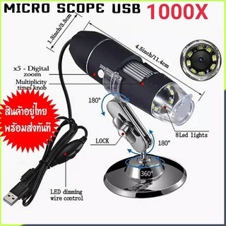 ภาพหน้าปกสินค้ากล้องไมโครสโคป Microscope USB Endoscope usb 1000x กล้องจุลทรรศน์ดิจิตอล เชื่อมต่อ USB [Window] กล้องส่องขยายซูมกำลังสูง ที่เกี่ยวข้อง