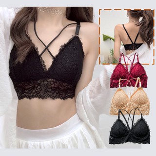 LB-8832 ⭐fairybra.store⭐ ชุดชั้นใน บราลูกไม้ไร้โครง เสื้อชั้นในผ้าลูกไม้