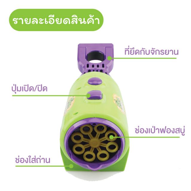 เครื่องเป่าฟองสบู่-ติดจักรยาน