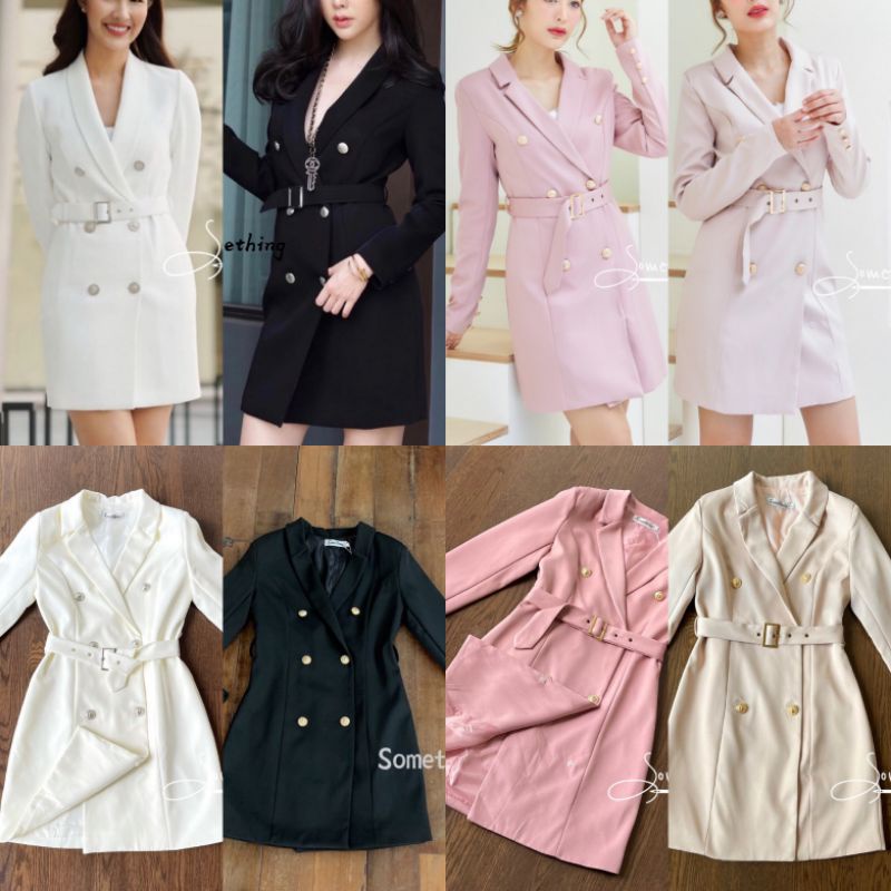 st7439-blazer-dress-s-xl-เดรส-สูทเดรส-something