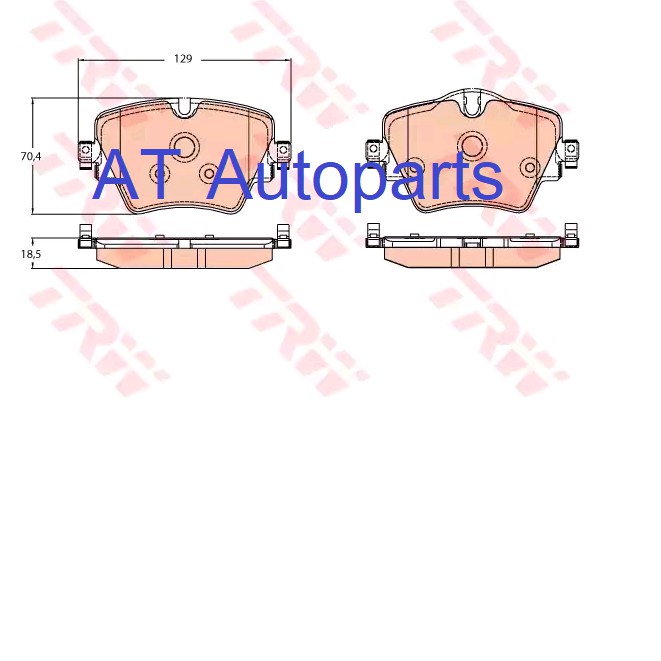 ผ้าเบรคชุดหน้า-bmw-s5-g30-520d-2016-gdb2098-trw-ราคาขายต่อชุด