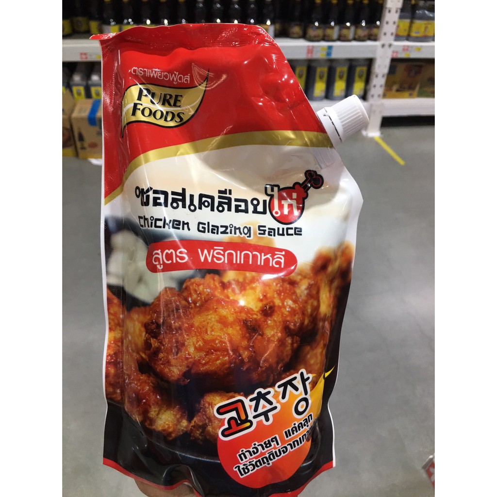 ซอสเคลือบไก่สูตรพริกเกาหลี-ขนาด-1000-กรัม-ตราเพียวฟู้ดส์-รสชาติเผ็ดซี๊ด-หวานนิดๆ-สไตล์ไก่เกาหลี-สินค้าพร้อมส่ง