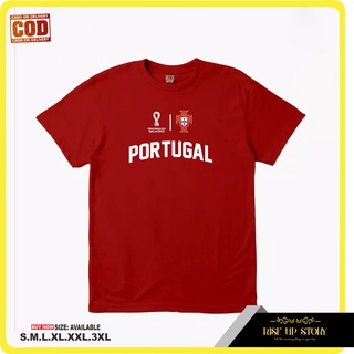 (RiseUp Story) เสื้อยืด ผ้าฝ้าย PORTUGAL STYLE สําหรับผู้ชาย และผู้หญิงS-5XL