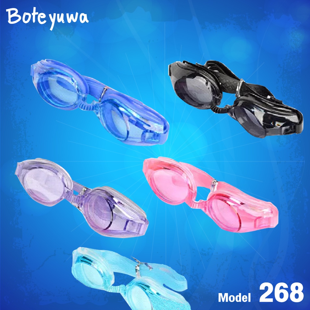 ภาพหน้าปกสินค้าแว่นตาว่ายน้ำ แว่นตาว่ายนำ้เด็ก กันน้ำไม่ให้เข้าตาได้เป็นอย่างดี เหมาะสำหรับเด็กโต F268