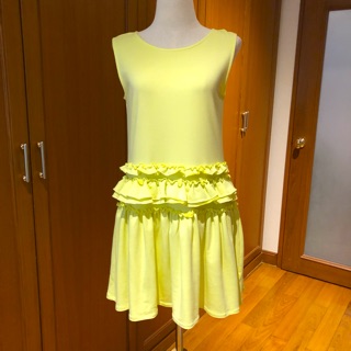 Lyn Around yellow dress Size M ไม่เคยใส่ค่ะ ระบายสวย ผ้าดีงาม สีเหลือง