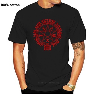 เสื้อยืดโอเวอร์ไซส์ใหม่ เสื้อยืดลําลอง แขนสั้น พิมพ์ลายการ์ตูนอนิเมะ Hellsing Sigil แฟชั่นสําหรับผู้ชาย และผู้หญิง ส่งฟร