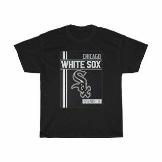 เสื้อยืดโอเวอร์ไซส์Chicago เสื้อเชิ้ตเบสบอล ลายเถาวัลย์เถาวัลย์ สีขาว สําหรับผู้ชายS-3XL