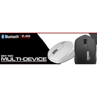 Signo BM-190 เมาส์ไร้สาย และบลูทูธ ในตัวเดียว Bluetooth and Wireless Mouse คลิ๊กไร้เสียง รองรับ windows7.10.11 MAC ของให