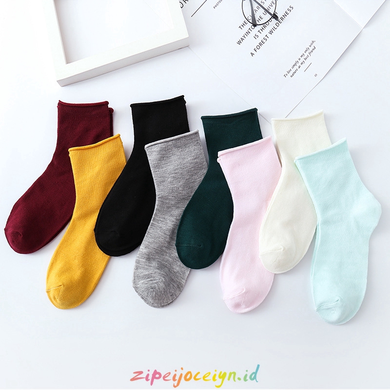 ภาพสินค้าถุงเท้า สีพื้น สำหรับผู้หญิง จากร้าน zipeijoceiyn.th บน Shopee ภาพที่ 3