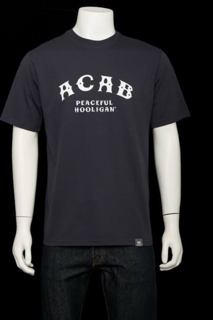 เสื้อยืด-ลาย-peaceful-hooligan-acab-สีดํา