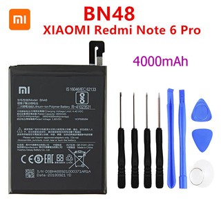 แบตเตอรี่ Xiaomi Note 6 Pro Redmi Note 6 Pro BN48 4000mAh + ฟรีเครื่องมือ มีประกัน 3 เดือน
