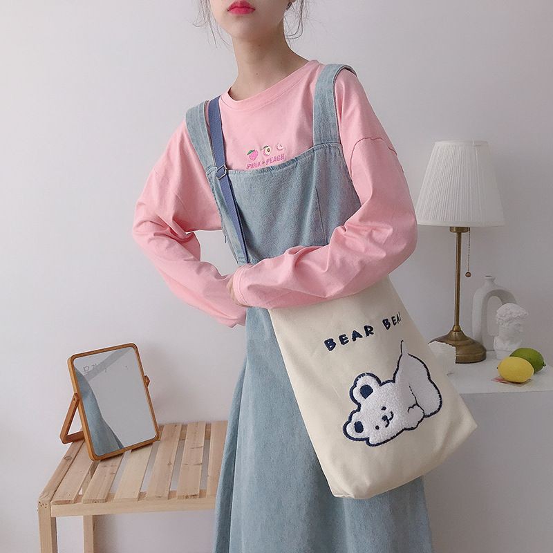 baglover-พร้อมส่ง-กระเป๋าผ้า-pui-pui-tote-bag-มี2แบบ