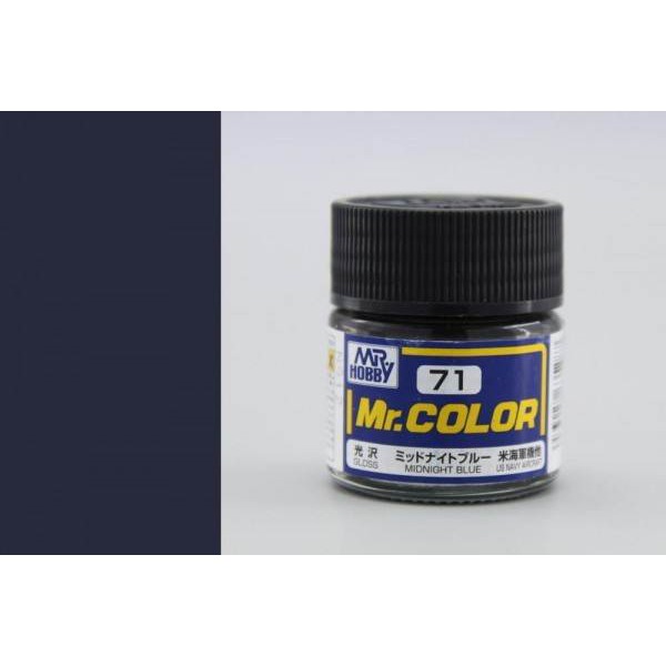 สีสูตรทินเนอร์-mr-hobby-สีกันเซ่-c71-midnight-blue-gloss-10ml