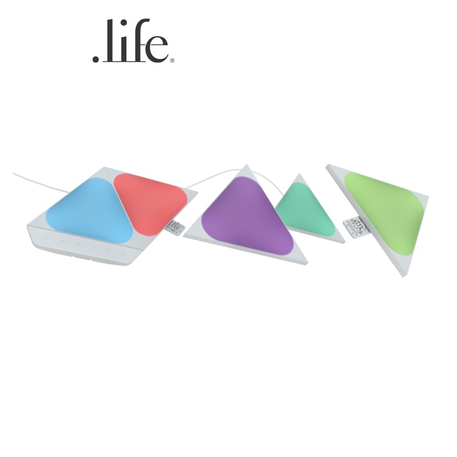 nanoleaf-ชุดไฟตกแต่งอัจฉริยะ-shapes-triangles-mini-smarter-kit-5-panels-by-dotlife