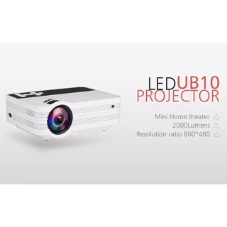 ภาพขนาดย่อของภาพหน้าปกสินค้าNEWEST 2020-UB10 Mini Projector UB10 Portable 3D LED Projector 2000Lumens TV Home Theater LCD Video USB VGA Support 1080 จากร้าน pcl.official บน Shopee