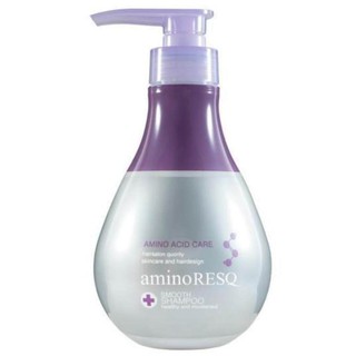 AMINO RESQ แชมพูอะมิโน เรสคิว สมูท ขวดสีม่วง ขนาด 400 มิลลิลิตร / AMINO RESQ Shampoo with Lipidure and Hyaluronic Acid -