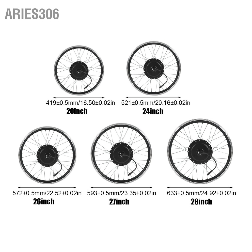 aries306-ชุดแปลงดุมล้อหน้า-36v-500w-มอเตอร์จักรยานไฟฟ้า-เกียร์ไร้แปรง-หน้าจอ-lcd7u