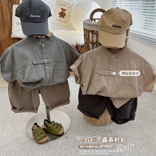 [Babycat] พร้อมส่ง ใหม่ เสื้อเชิ้ตแขนสั้น สไตล์เกาหลี ญี่ปุ่น ฤดูร้อน สําหรับเด็กผู้ชาย 2022