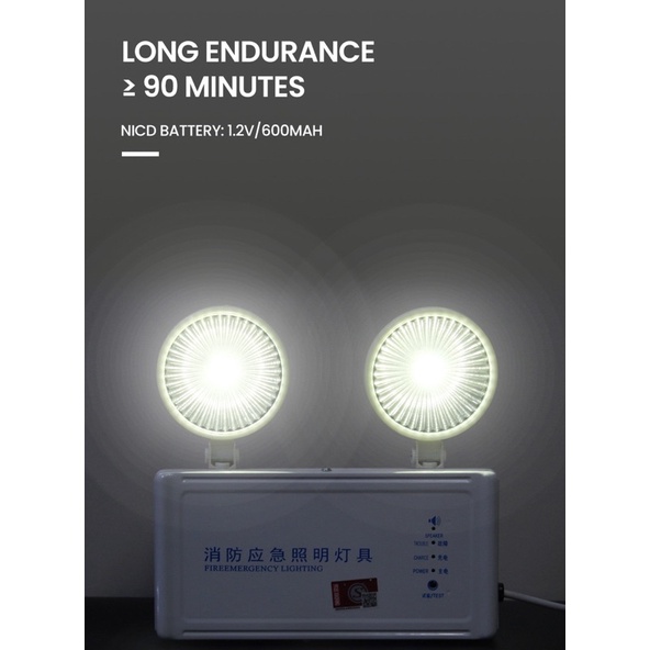 ไฟฉุกเฉิน-ไฟled-ac220v-3w-ไฟฉุกเฉิน-led-emergency-ชาร์จไฟมี-2-หัวสำหรับห้างสรรพสินค้า-โรงเรียน-หอพัก-อาคารสำนักงาน