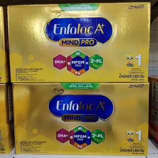 (1กล่อง)Enfalac A+1​mindpro  ขนาด​ 3,800กรัม​ (8ถุง)หมดอายุ2/1/2025