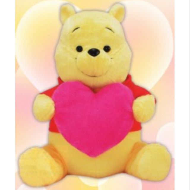 นำเข้าจากญี่ปุ่น-หมีพูห์-อุ้มหัวใจ-winnie-the-pooh-ขนาด-40-cm-ของขวัญ-ของdisney