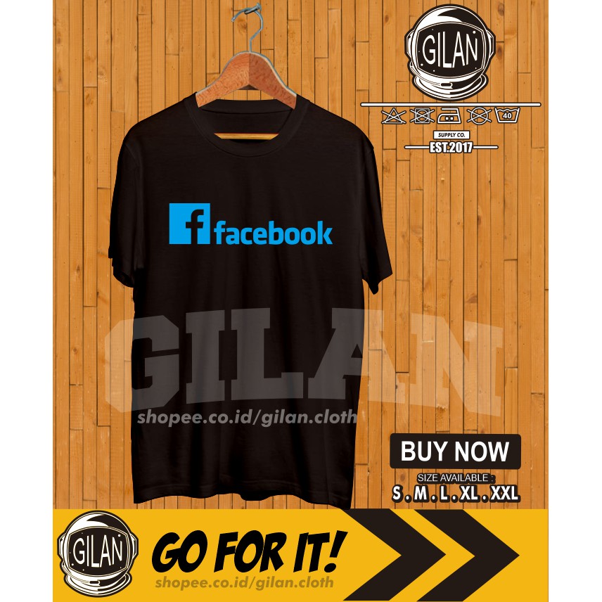 เสื้อทหาร-โลโก้facebookเสื้อยืดโลโก้โซเชียลมีเดีย-ผ้าgilan