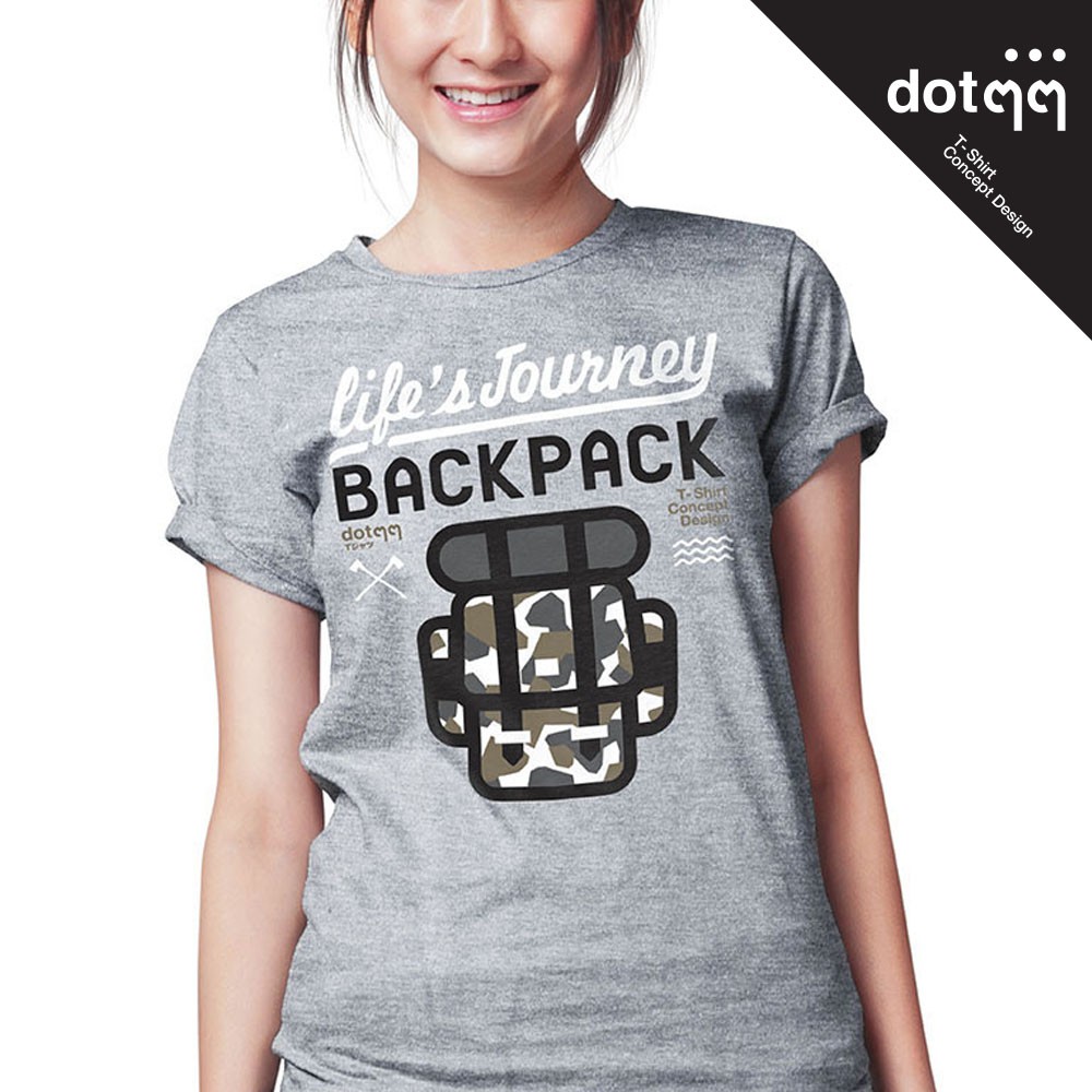 dotdotdot-เสื้อยืดผู้หญิง-รุ่น-concept-design-ลายbackpack-grey