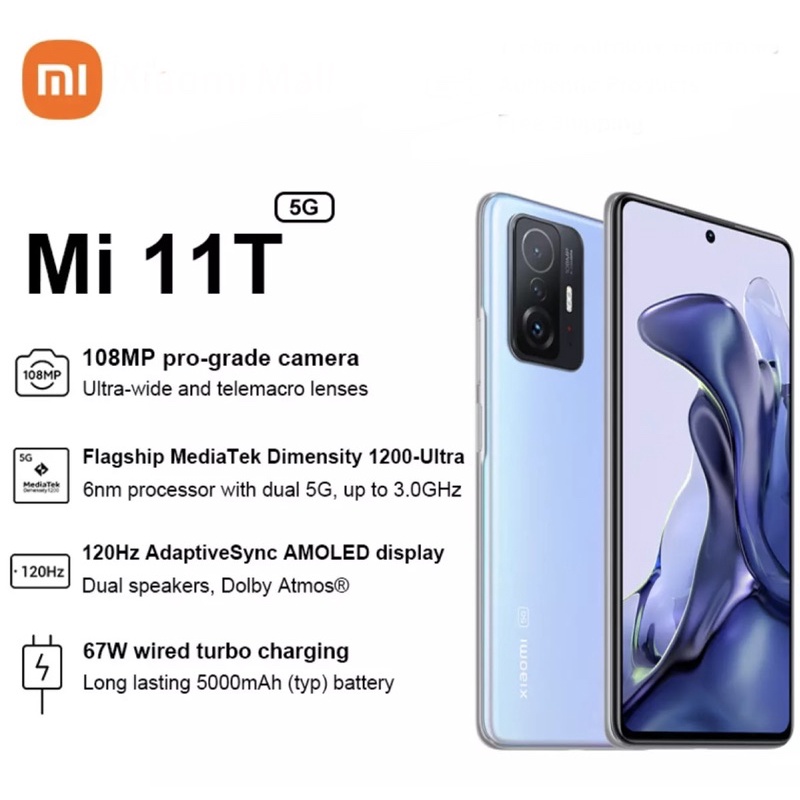 Xiaomi Mi 11T 5G 8/256GB เครื่องศูนย์ไทย | Shopee Thailand