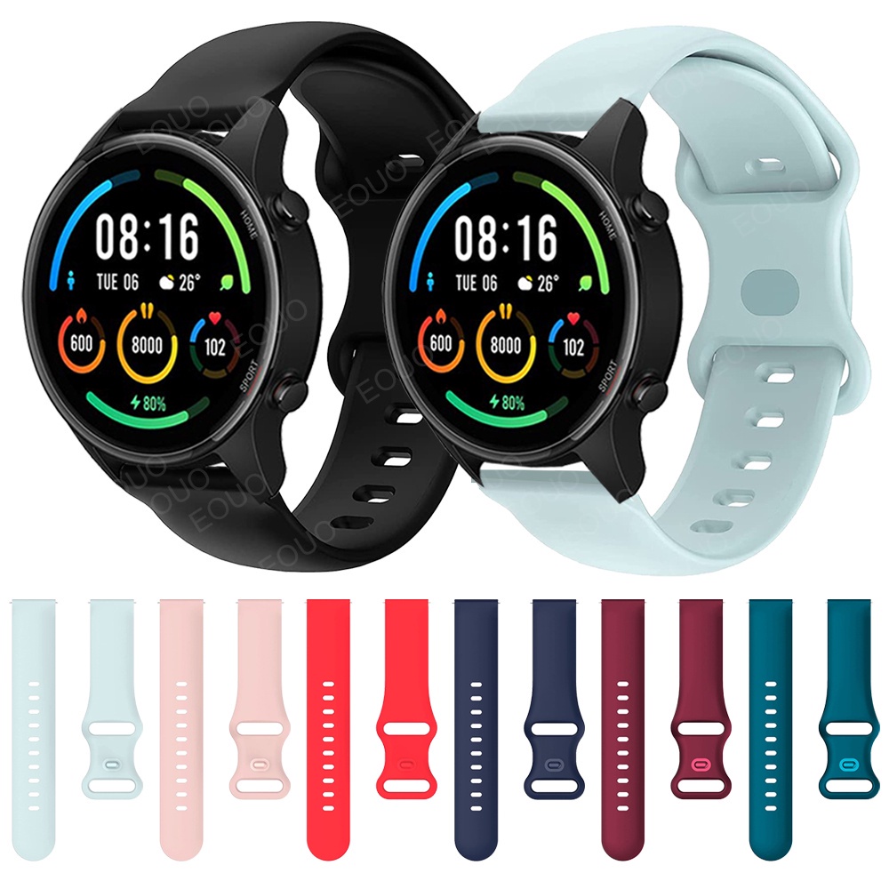 สายนาฬิกาข้อมือซิลิโคนสําหรับ Xiaomi Mi Watch Color Sports Edition 22 ...