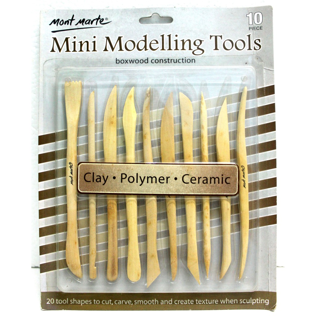 (ชิ้นเดียวเท่านั้น) ชุดปั้นดินน้ำมัน 10 แท่ง 20 แบบ Mont Marte Mini ...