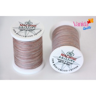 ด้ายคอตตอนเย็บจักร ด้ายควิลท์สีเหลือบ ของ YLI อเมริกา Made in USA หลอดละ 500 หลา No.6 Sticks and Stones (YLI244_50_06V)