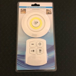 ไฟรีโมท ไฟ LED ไร้สาย Led light with Remote Control  ชุด 1 จุด  ตั้งเวลาปิดได้ 30 นาที