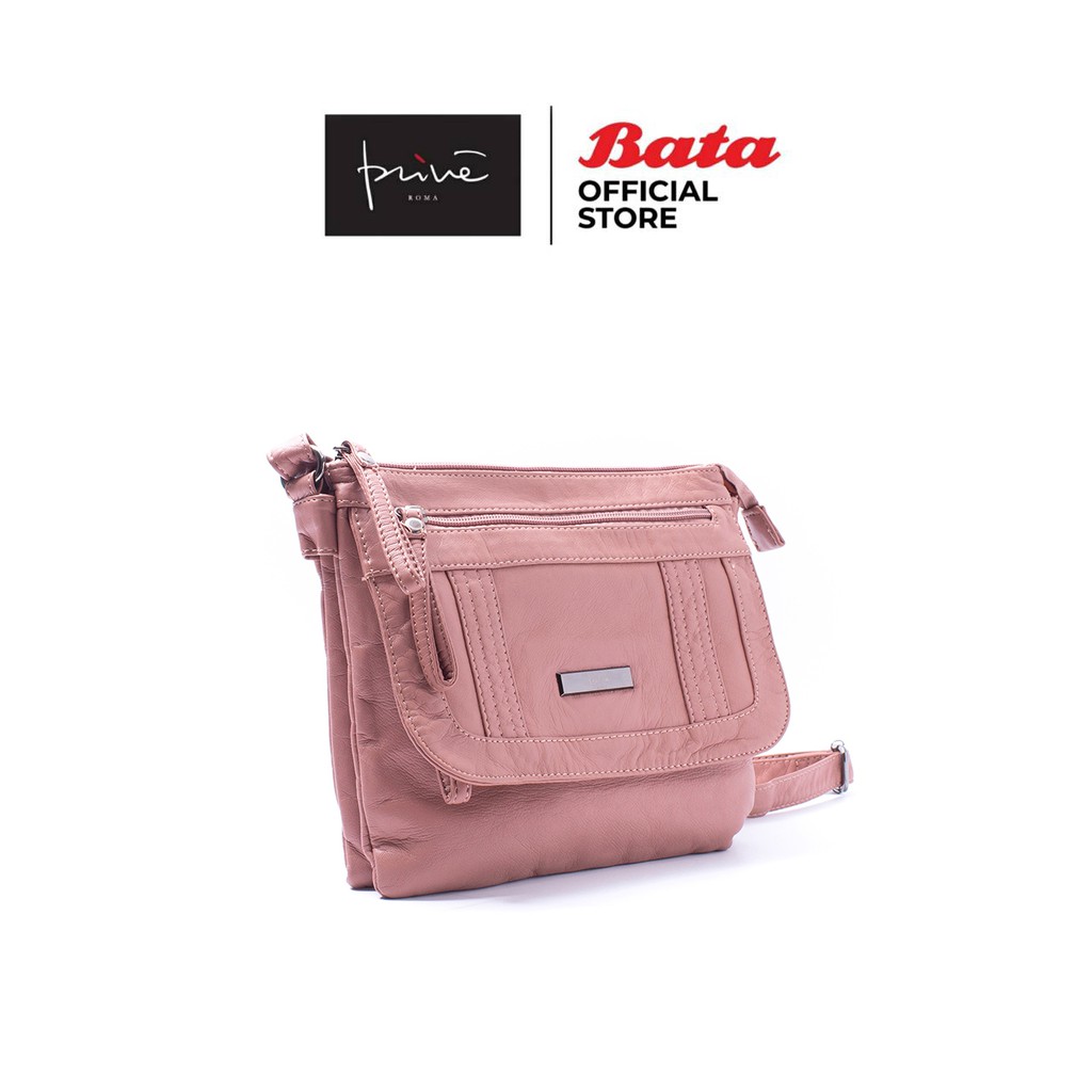bata-บาจา-ยี่ห้อ-prive-กระเป๋าสะพายข้าง-กระเป๋าลำลอง-ทรงนิ่ม-หนังเทียม-ความจุเยอะ-รุ่น-dara-สีชมพู-9925258