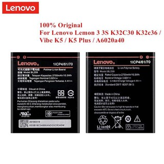 แบตเตอรี่เดิม  สำหรับ Lenovo Lemon  K5/Vibe K5 Plus 3 3S K32C30 K32c36 A6020a40 a6020a41 A6020l36 A6020a46 BL259