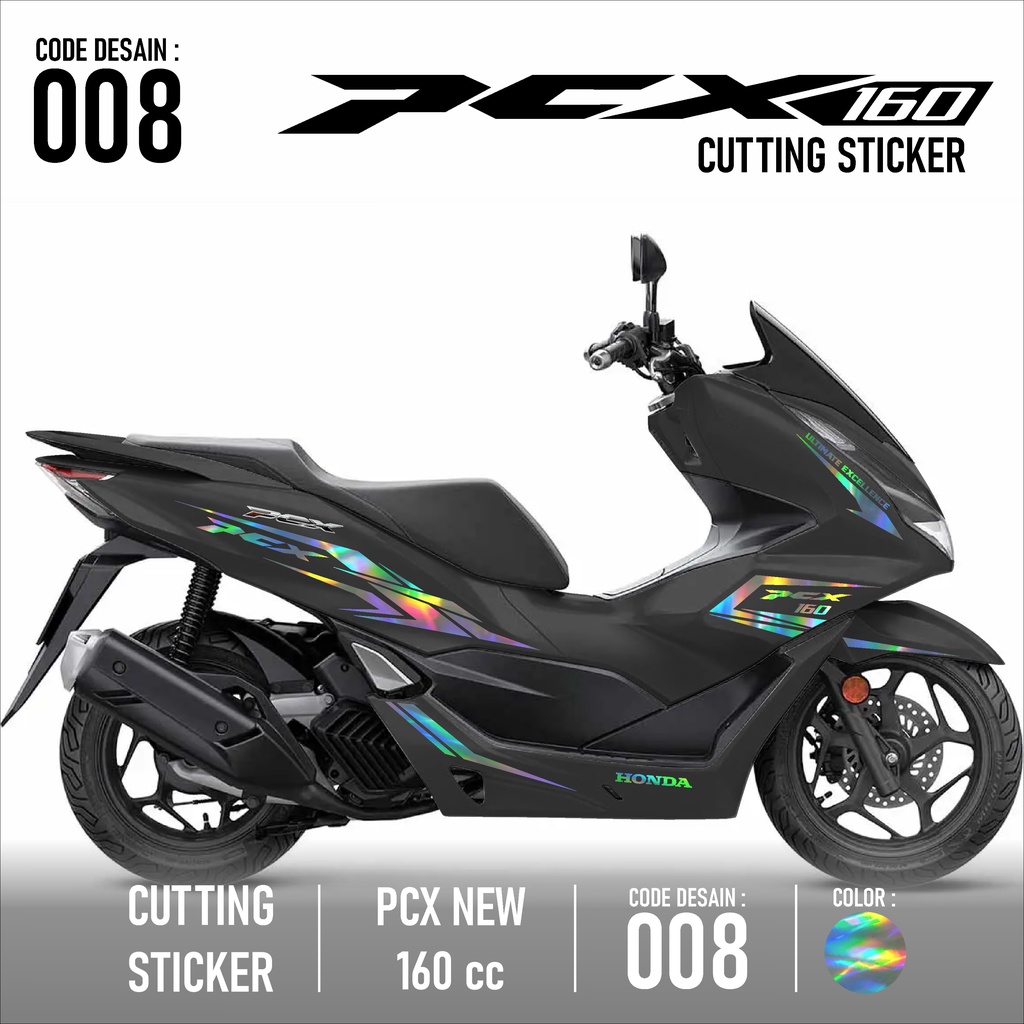 ภาพหน้าปกสินค้าสติกเกอร์ตัด PCX - 160cc อุปกรณ์เสริมรถจักรยานยนต์ สําหรับ Honda PCX Pcx160 Terbaru 2021 MC08 จากร้าน mcstickercuttingprinting0s6.th บน Shopee