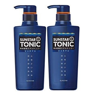 SUNSTAR แชมพู ผสมครีมนวดผม บำรุงหนังศีรษะ ซันสตาร์ โทนิค รีเฟรชชิ่ง สกัลป์ แคร์ ปราศจากซิลิโคน ชุดละ 2 ขวด ขวดละ 460 มิล