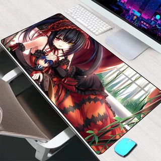 Kurumi Tokisaki DATE A LIVE แผ่นรองเมาส์ ขนาดใหญ่ อุปกรณ์เสริม สําหรับเล่นเกม แป้นพิมพ์ โต๊ะคอมพิวเตอร์ แผ่นรองเมาส์ แผ่นรองเมาส์เกมเมอร์