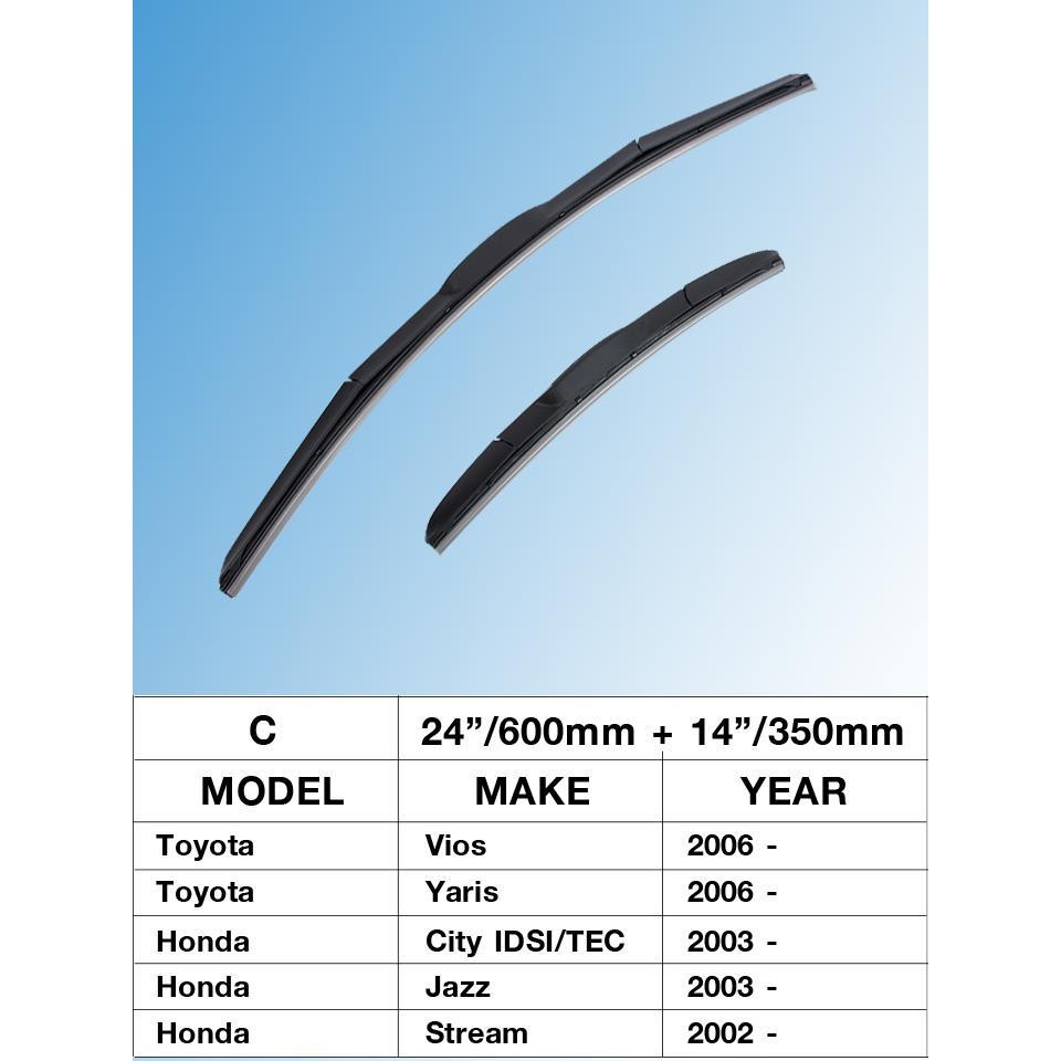 ที่ปัดน้ำฝน-ยางปัดน้ำฝน-ใบปัดน้ำฝน-ก้านปัดน้ำฝน-แพ็คคู่-windshield-wipers