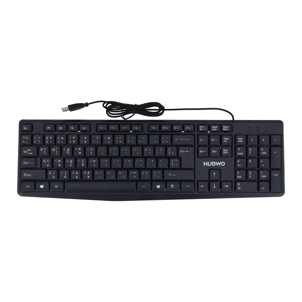 คีย์บอร์ด-keyboard-nubwo-business-รุ่น-nk-39-usb-คีย์บอร์ดแป้นภาษาไทย-ลดเสียงรบกวนในการพิมพ์-กันน้ำ-ปุ่มทนทาน